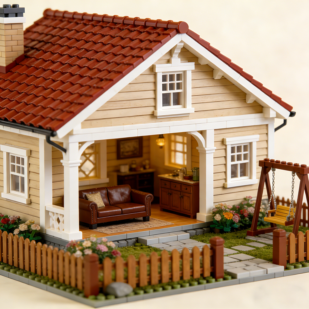 Warm Family Cottage Building Set